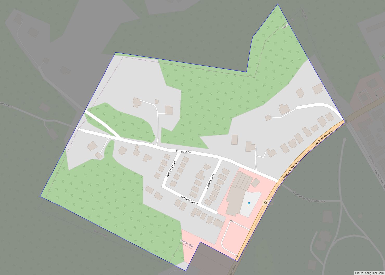 Map of Kenton Vale city