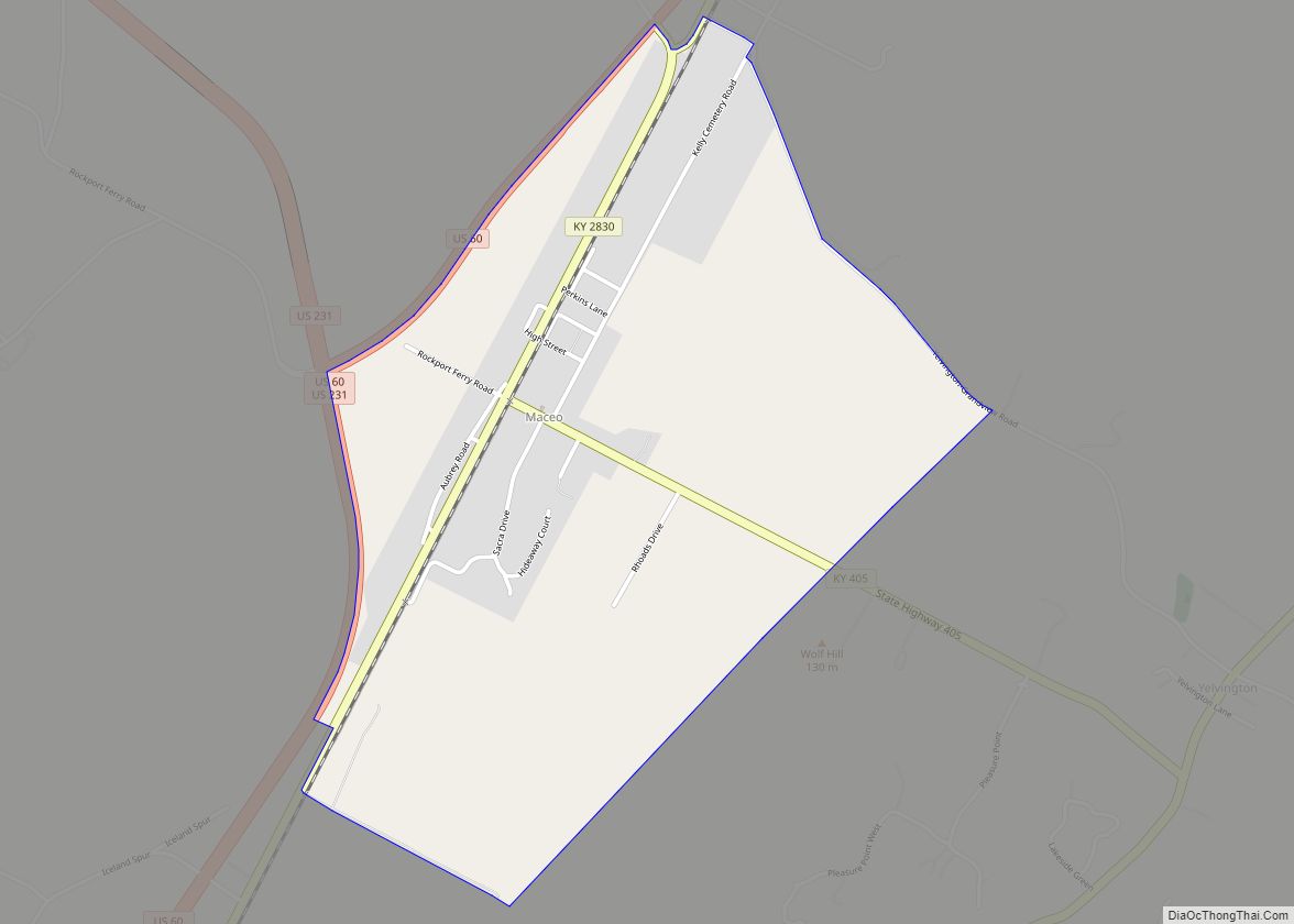Map of Maceo CDP