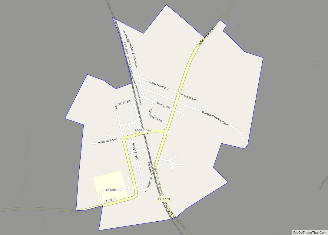 Map of McKinney city