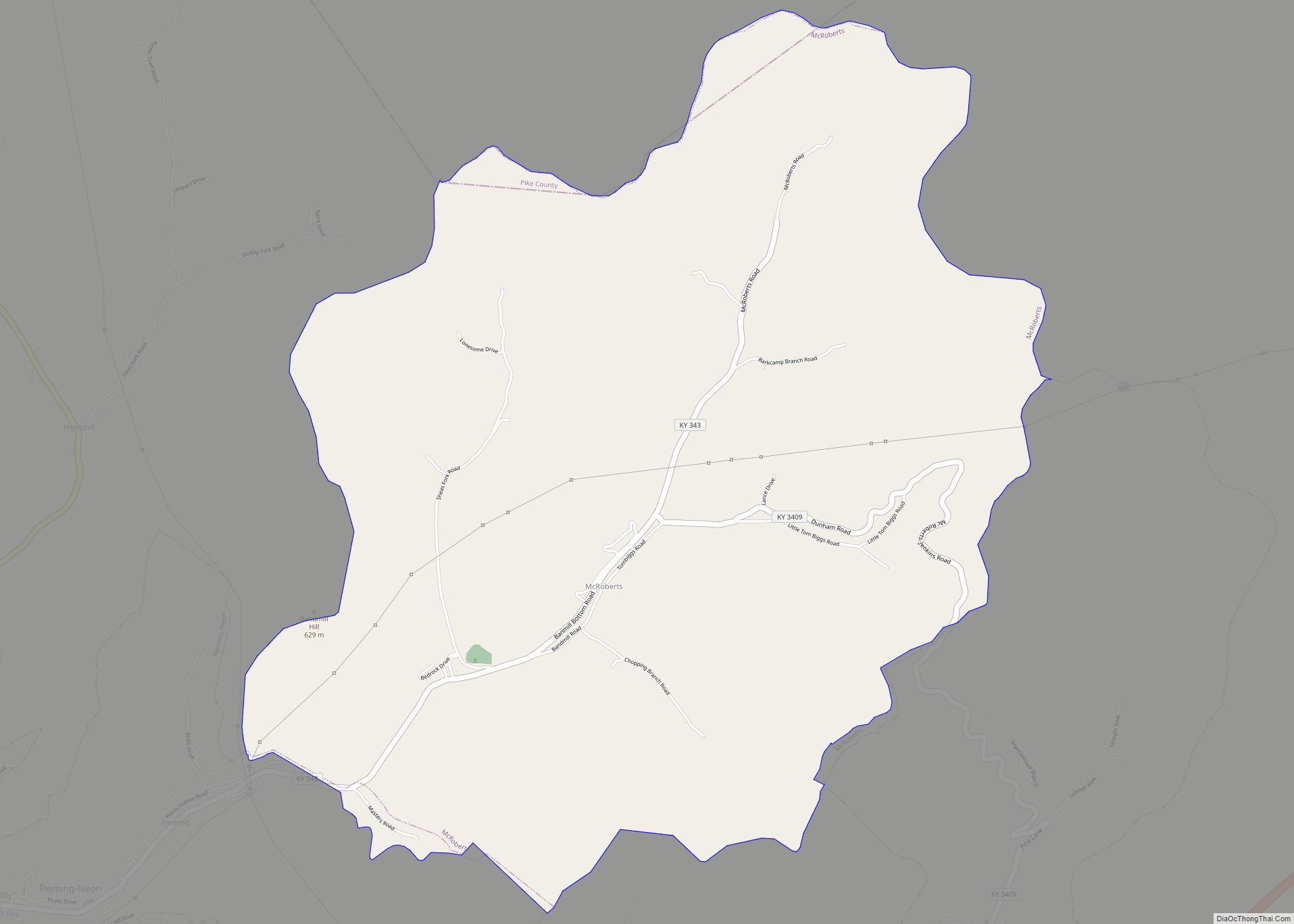 Map of McRoberts CDP
