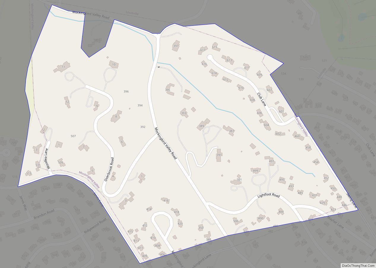 Map of Mockingbird Valley city