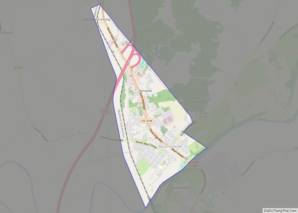 Map of Munfordville city