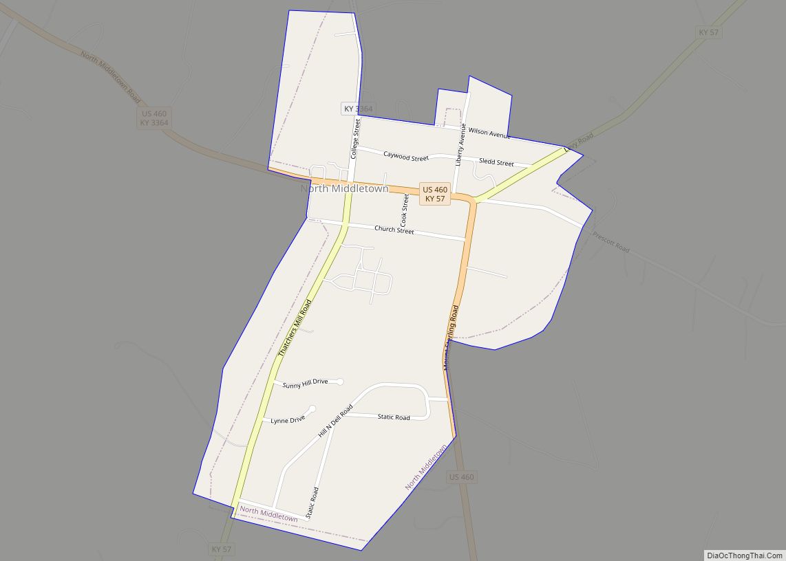 Map of North Middletown city