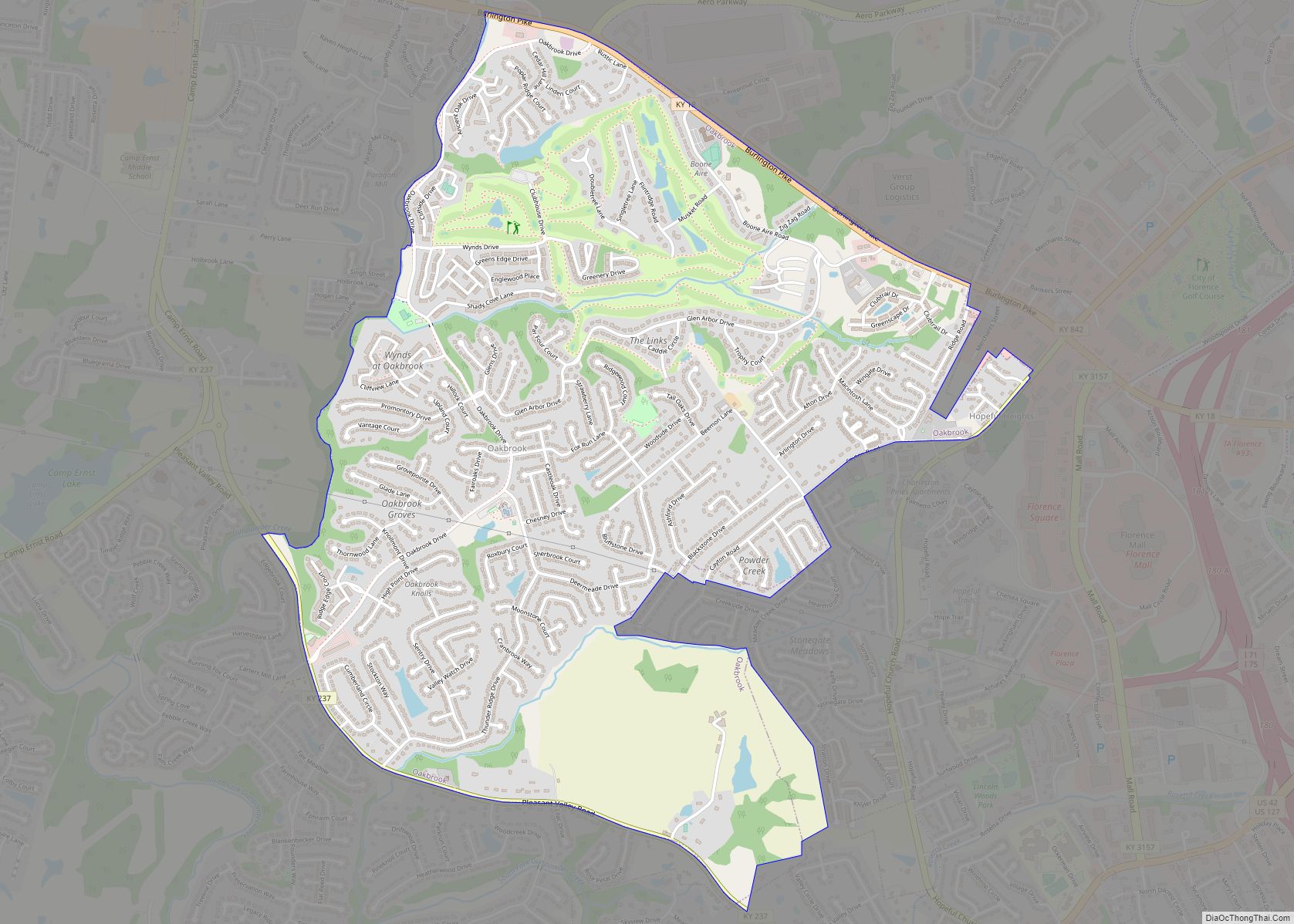 Map of Oakbrook CDP
