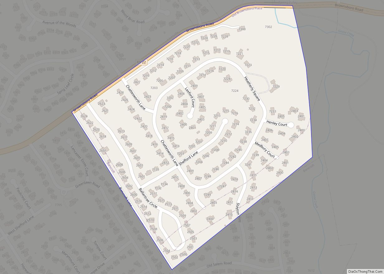 Map of Old Brownsboro Place city