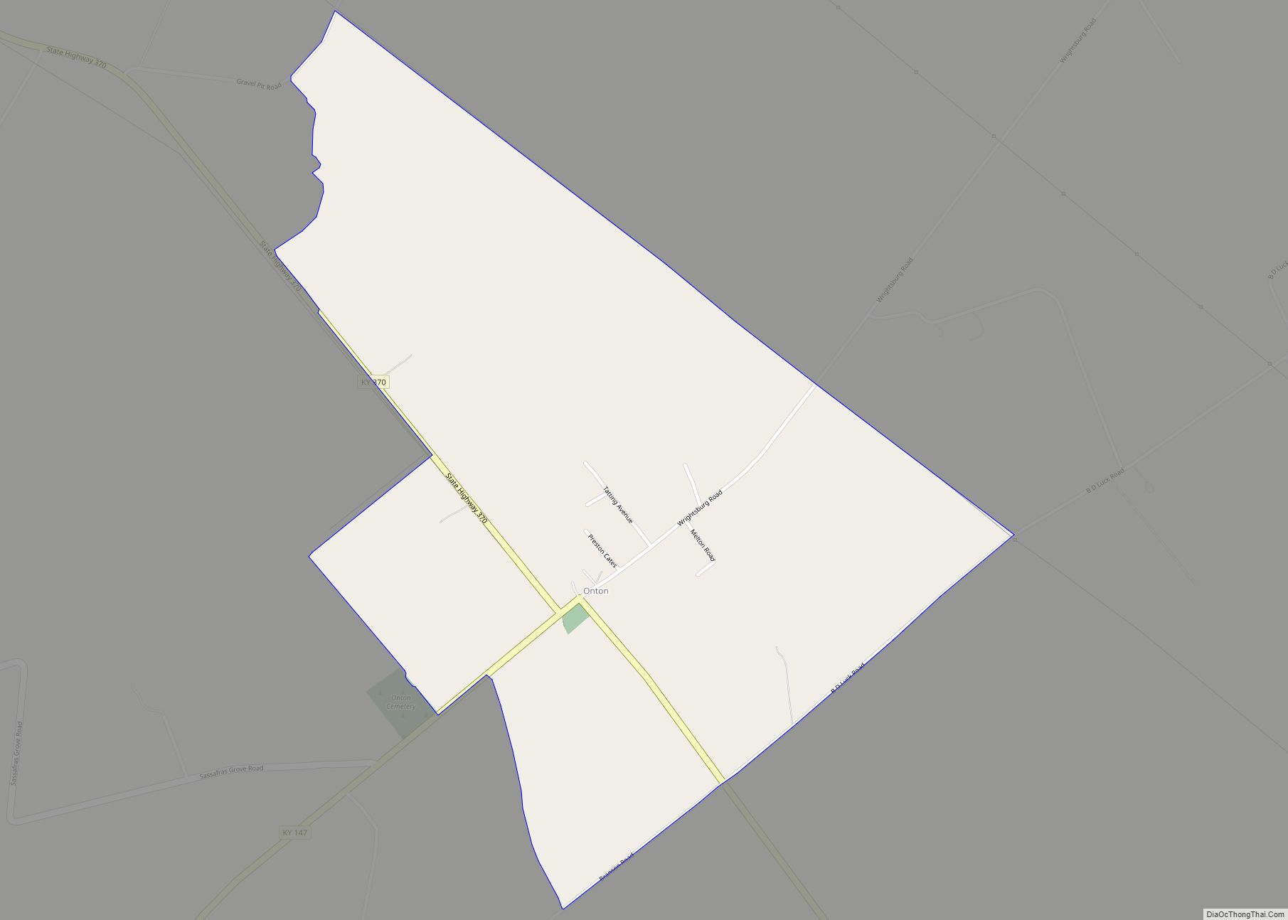 Map of Onton CDP