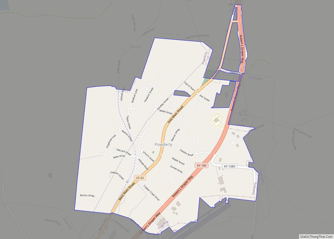 Map of Powderly city