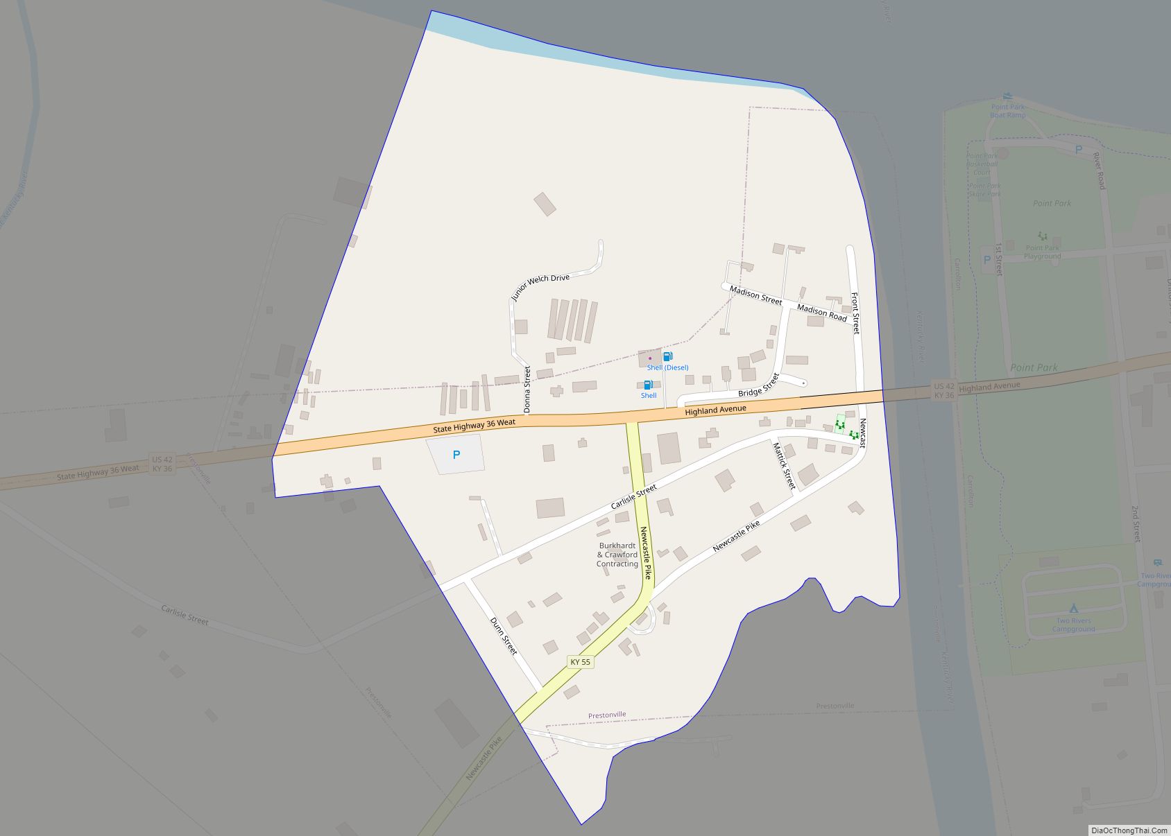 Map of Prestonville city