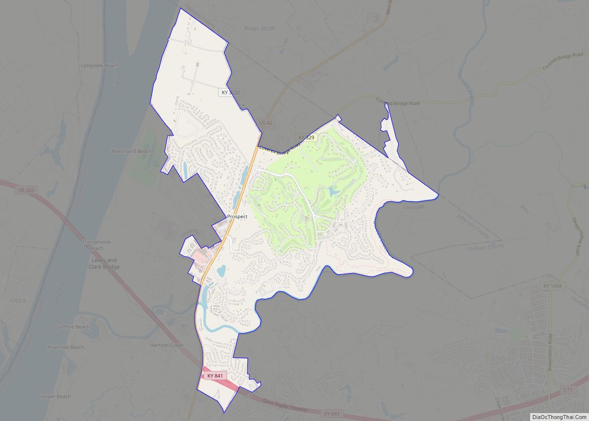 Map of Prospect city