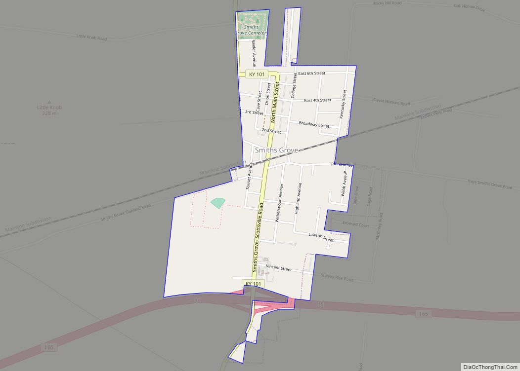 Map of Smiths Grove city