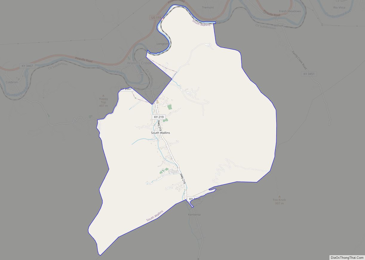 Map of South Wallins CDP