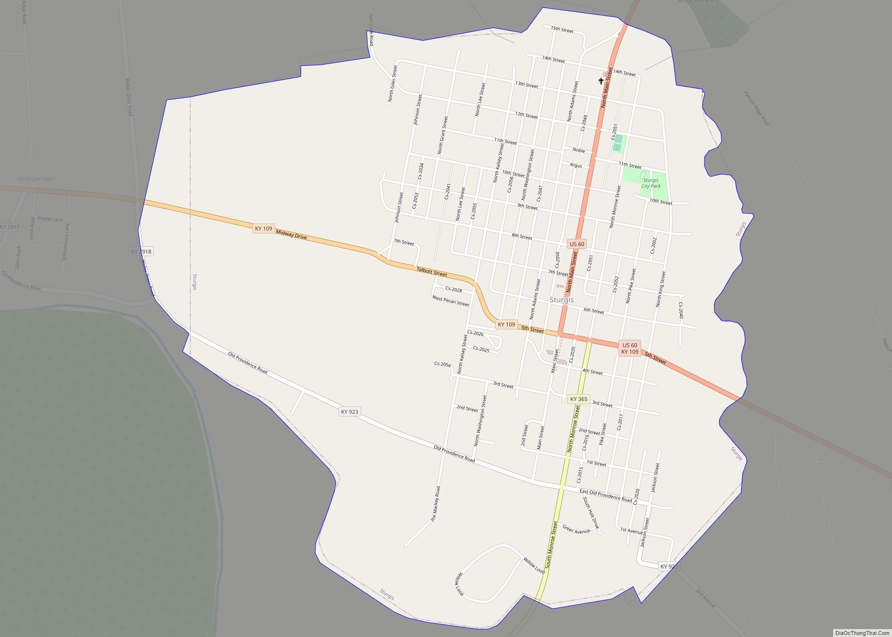 Map of Sturgis city