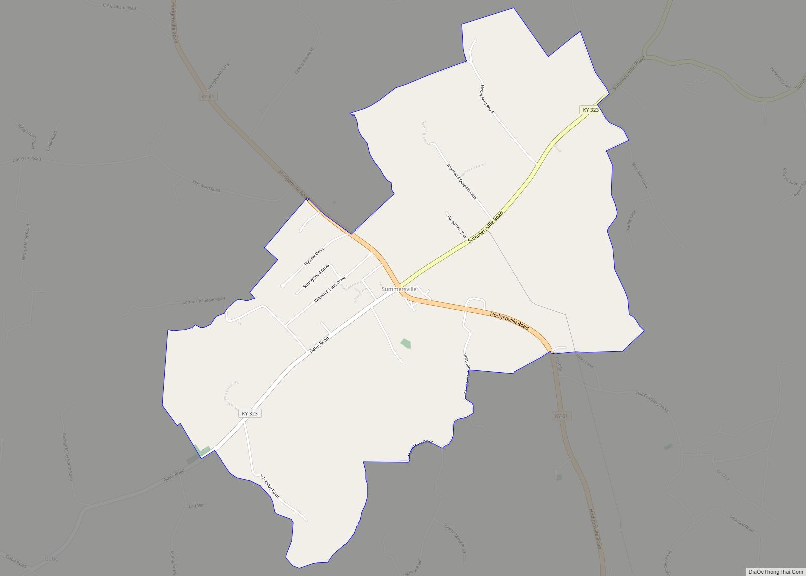 Map of Summersville CDP