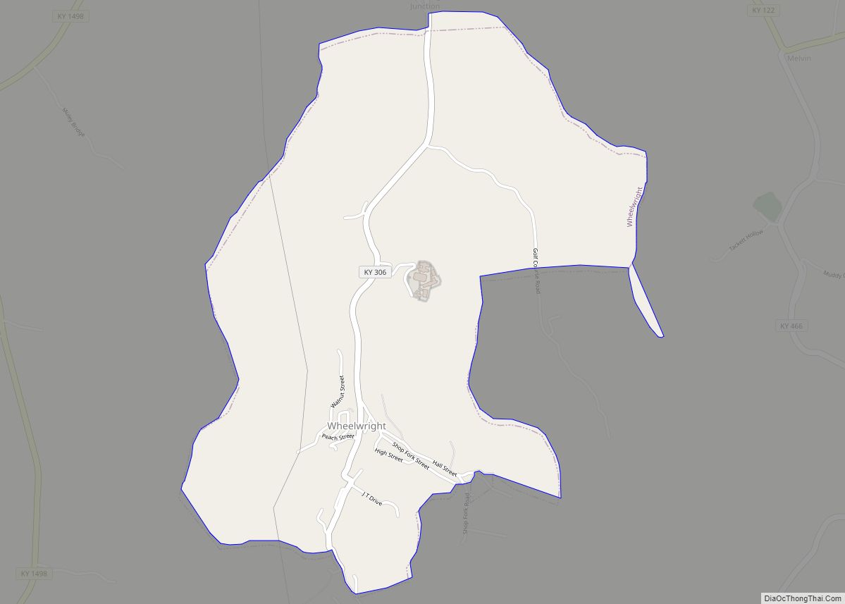 Map of Wheelwright city