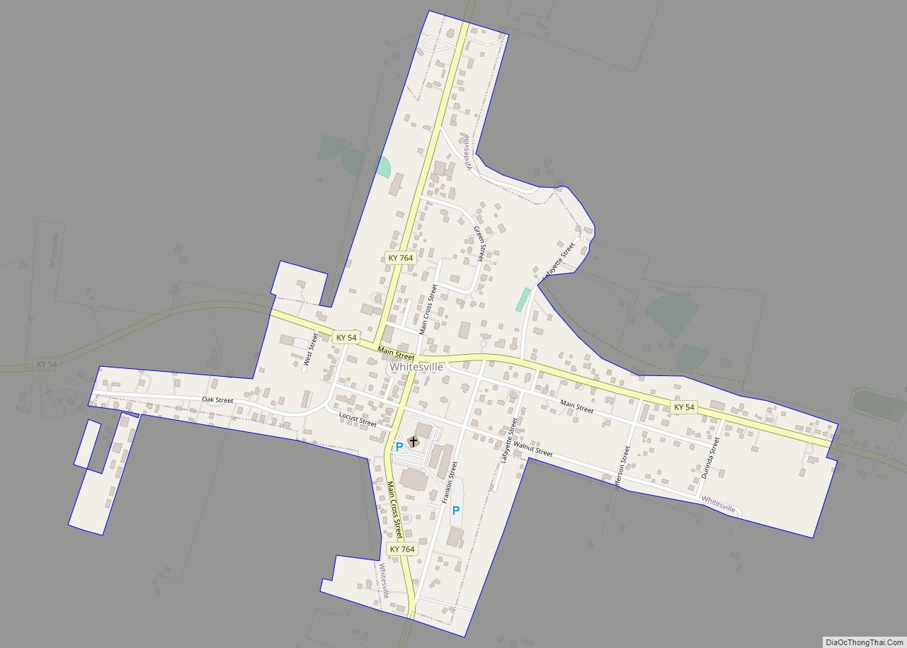 Map of Whitesville city