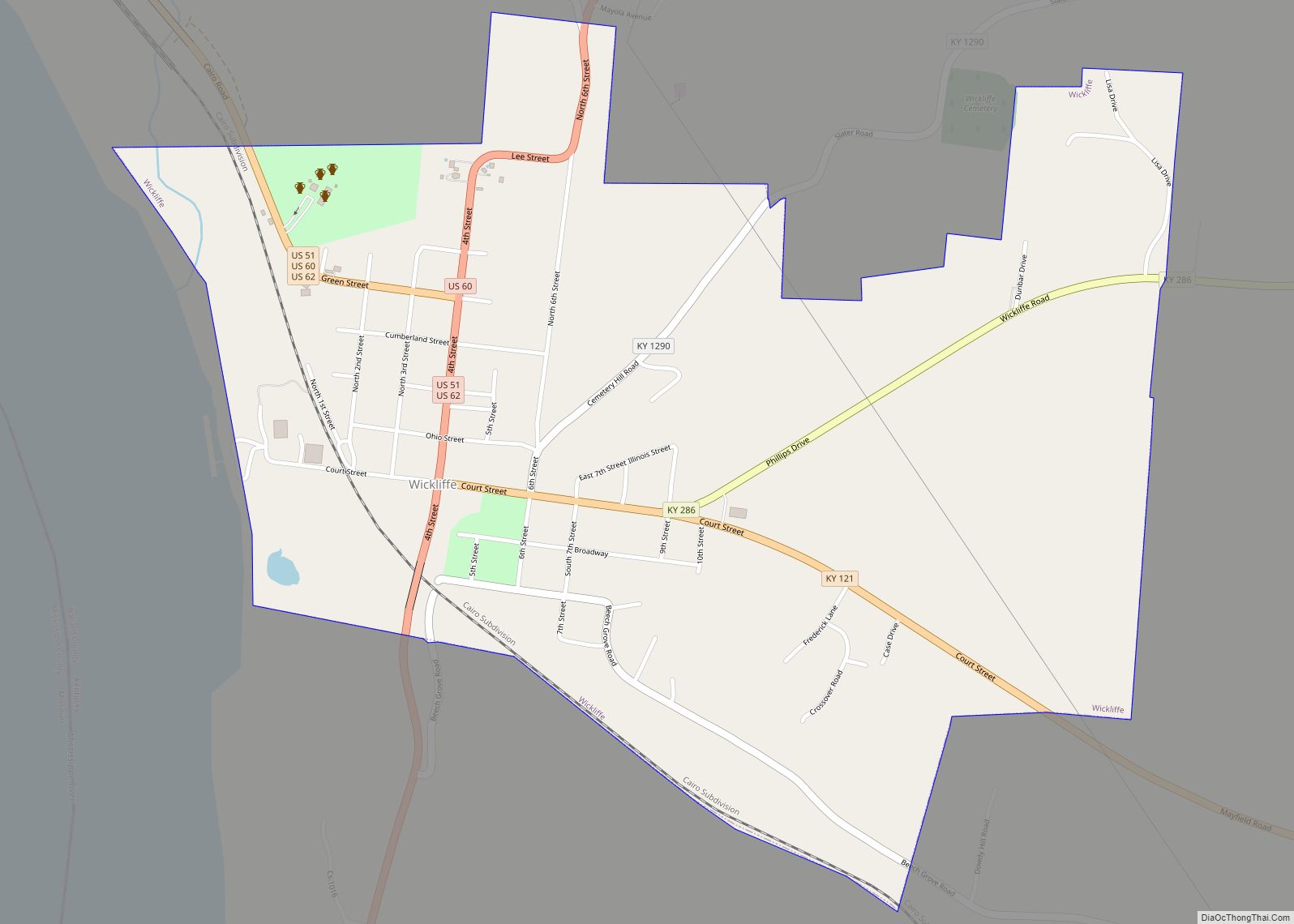 Map of Wickliffe city