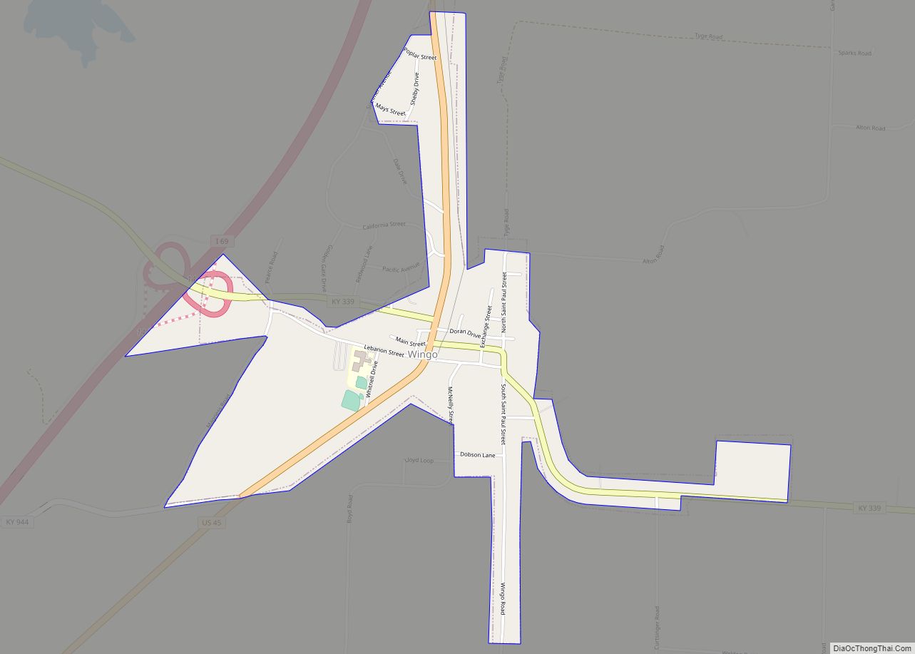 Map of Wingo city