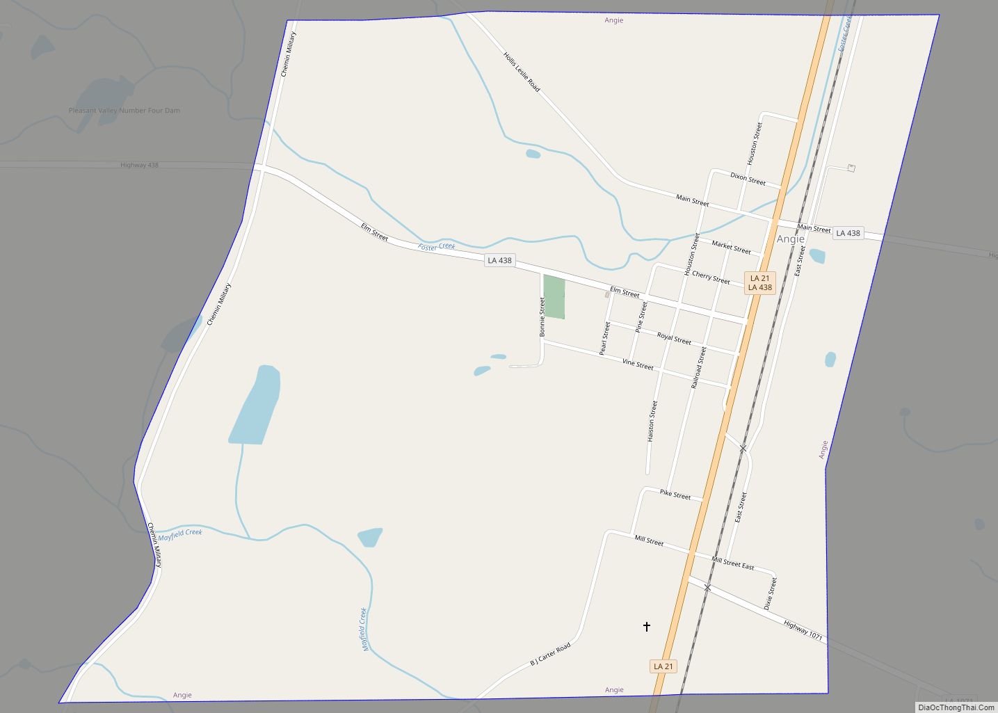 Map of Angie village