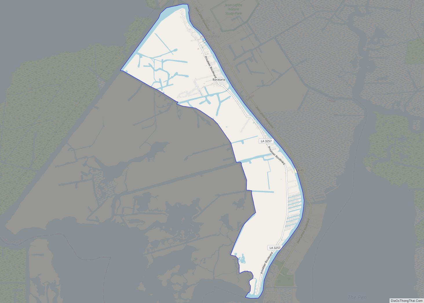 Map of Barataria CDP