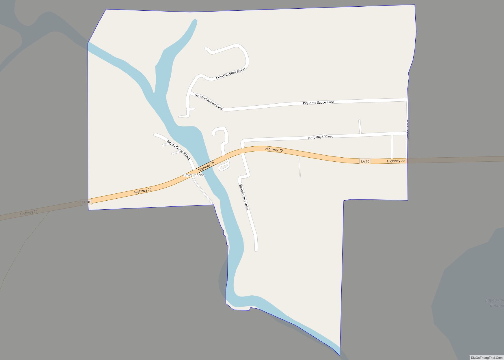 Map of Bayou Corne CDP