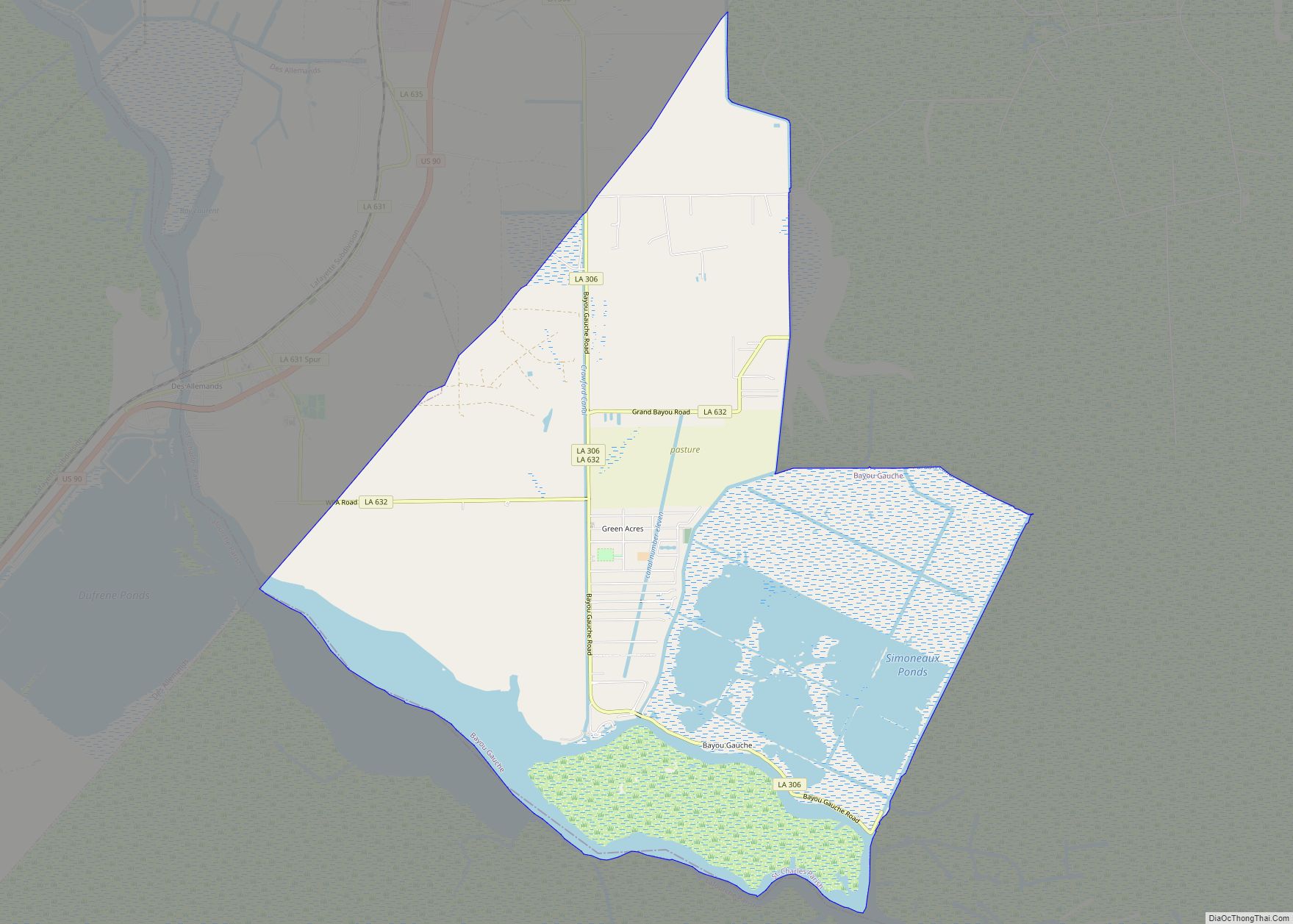 Map of Bayou Gauche CDP