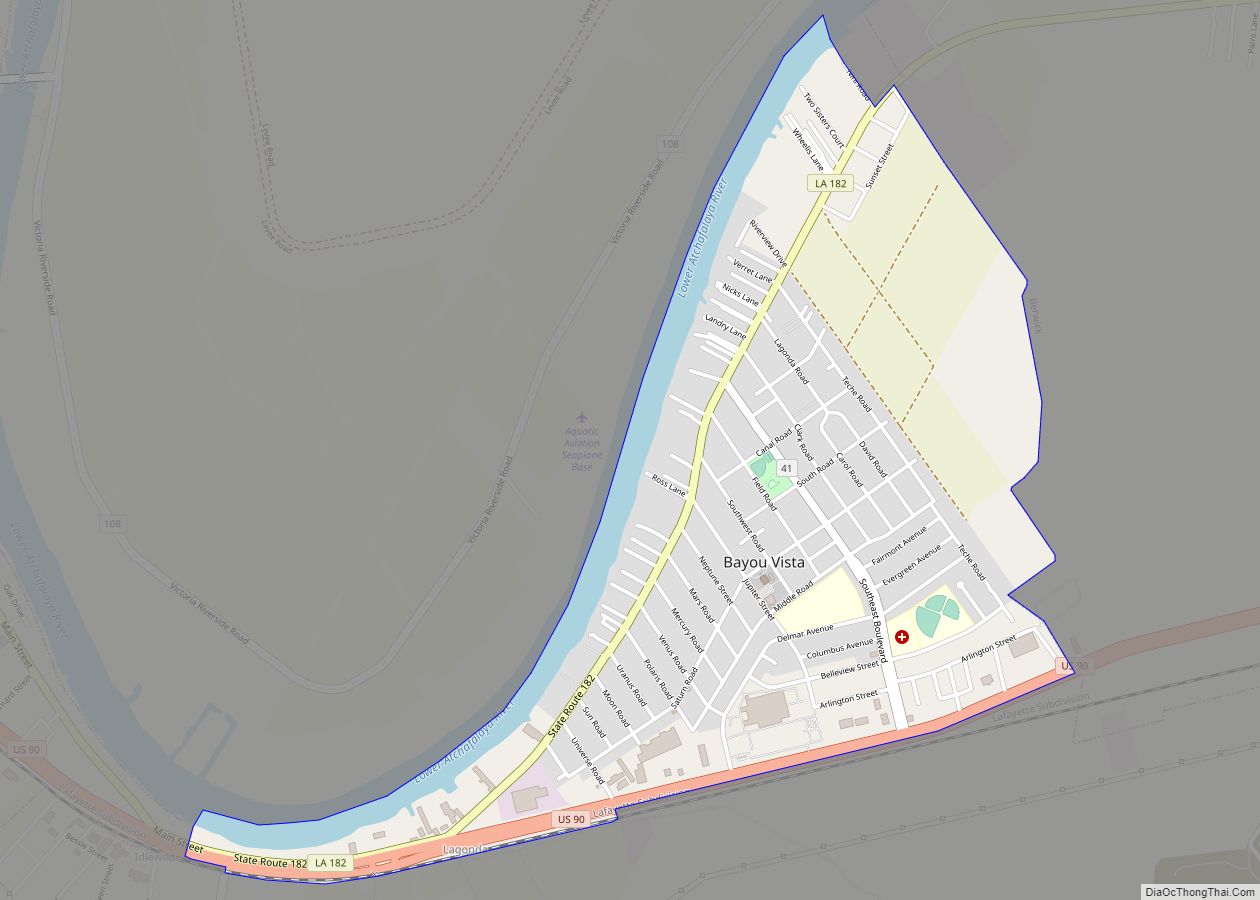 Map of Bayou Vista CDP, Louisiana