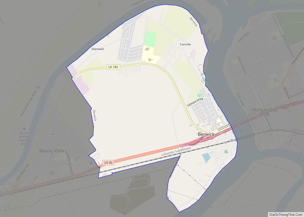 Map of Berwick town