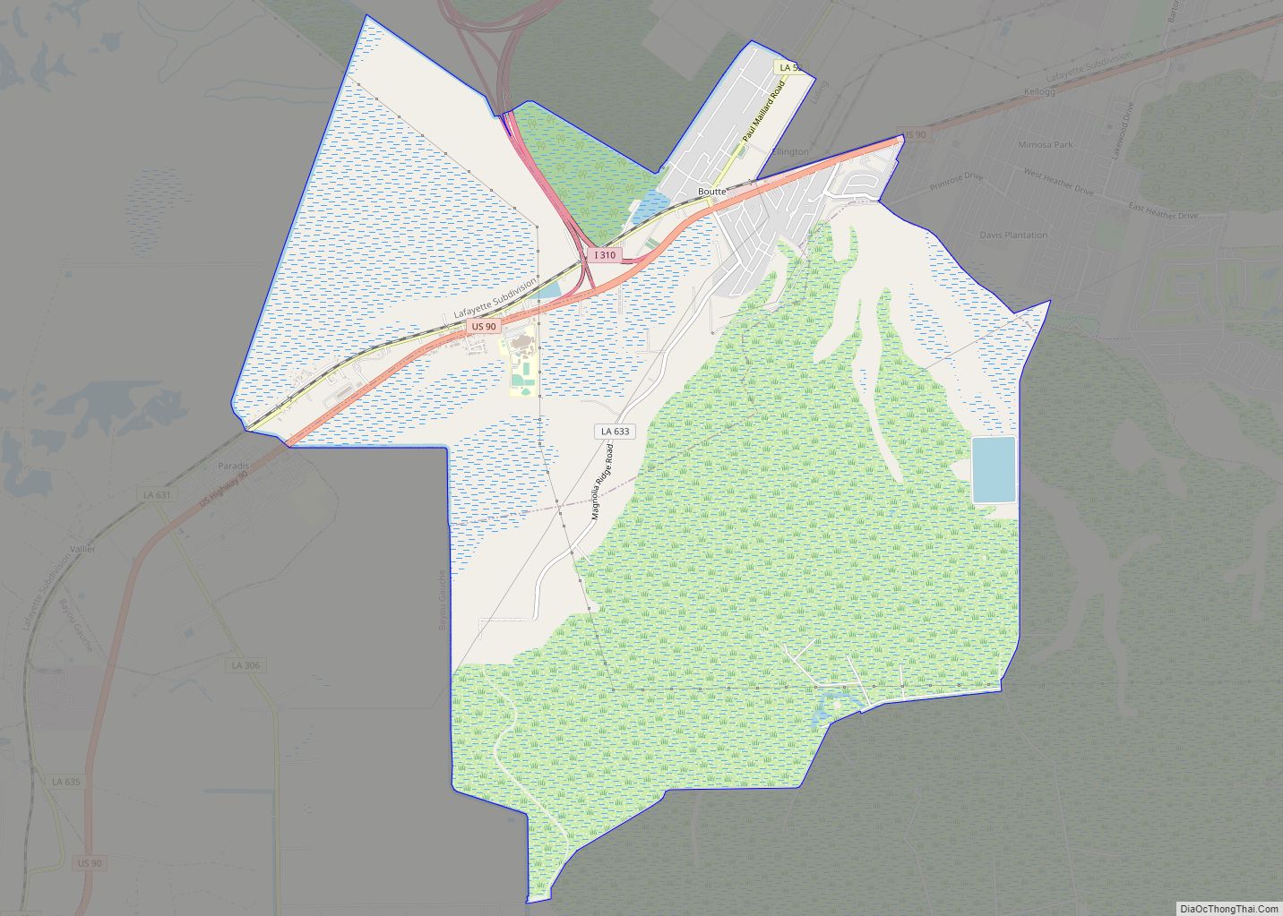 Map of Boutte CDP