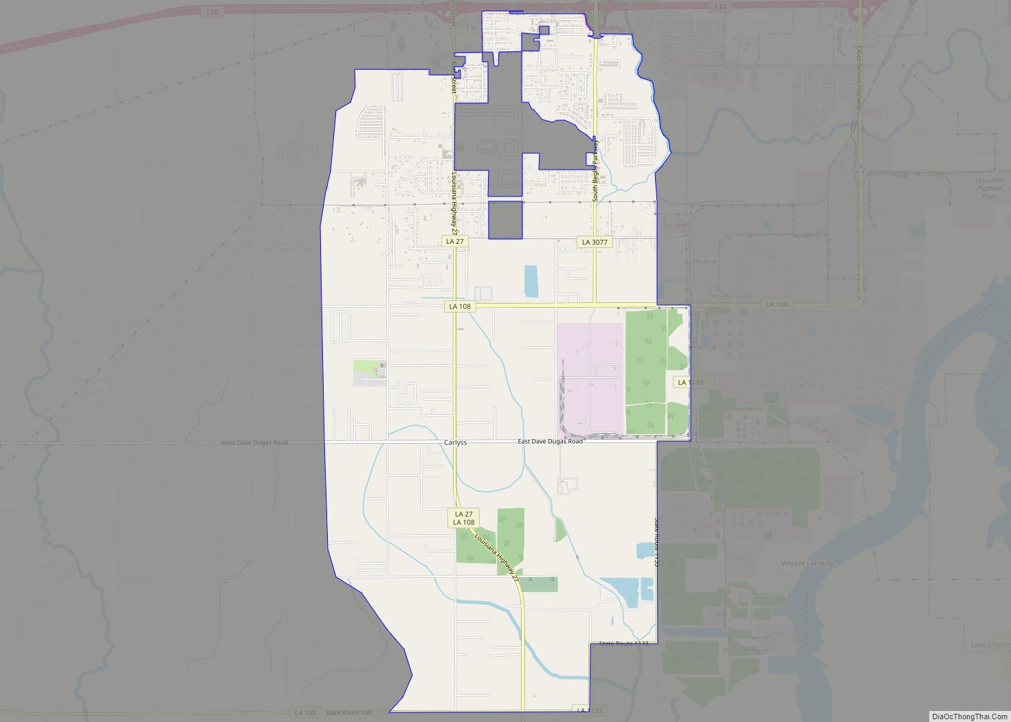 Map of Carlyss CDP