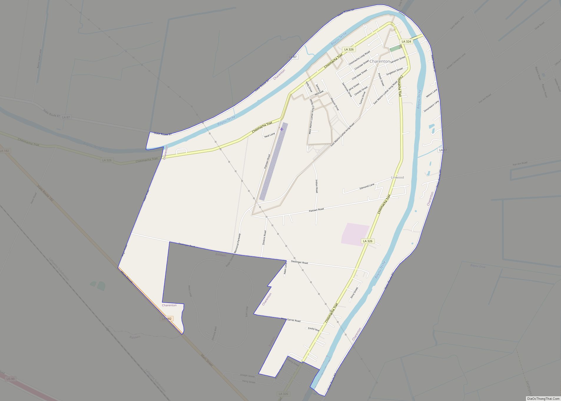 Map of Charenton CDP