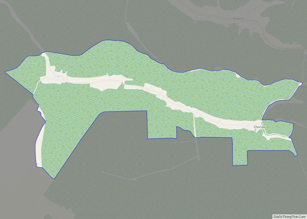 Map of Choctaw CDP, Louisiana