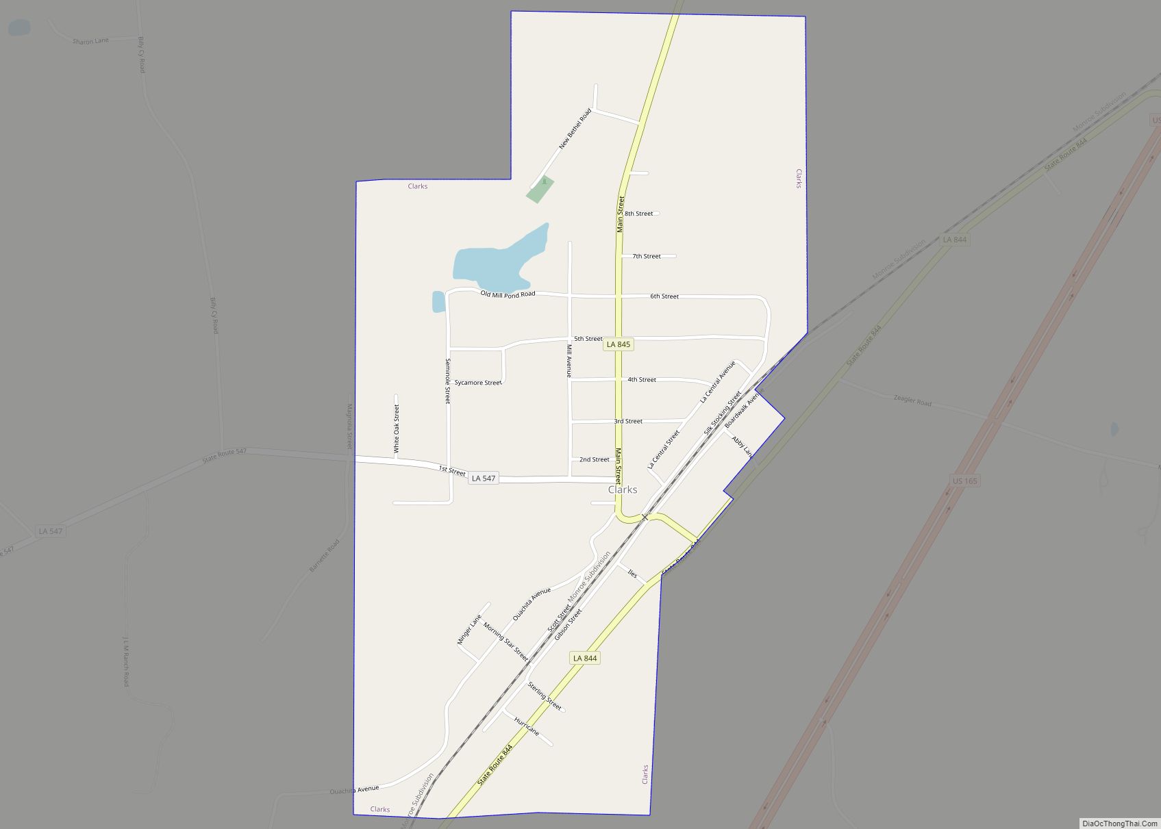 Map of Clarks village