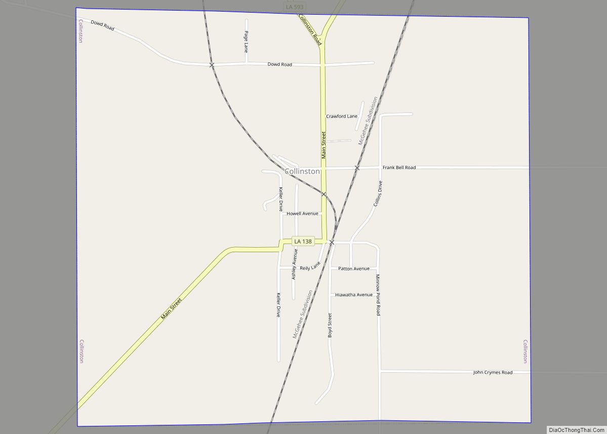 Map of Collinston village