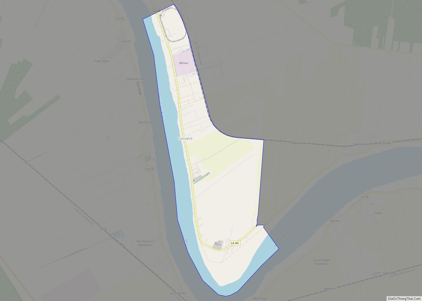 Map of Convent CDP