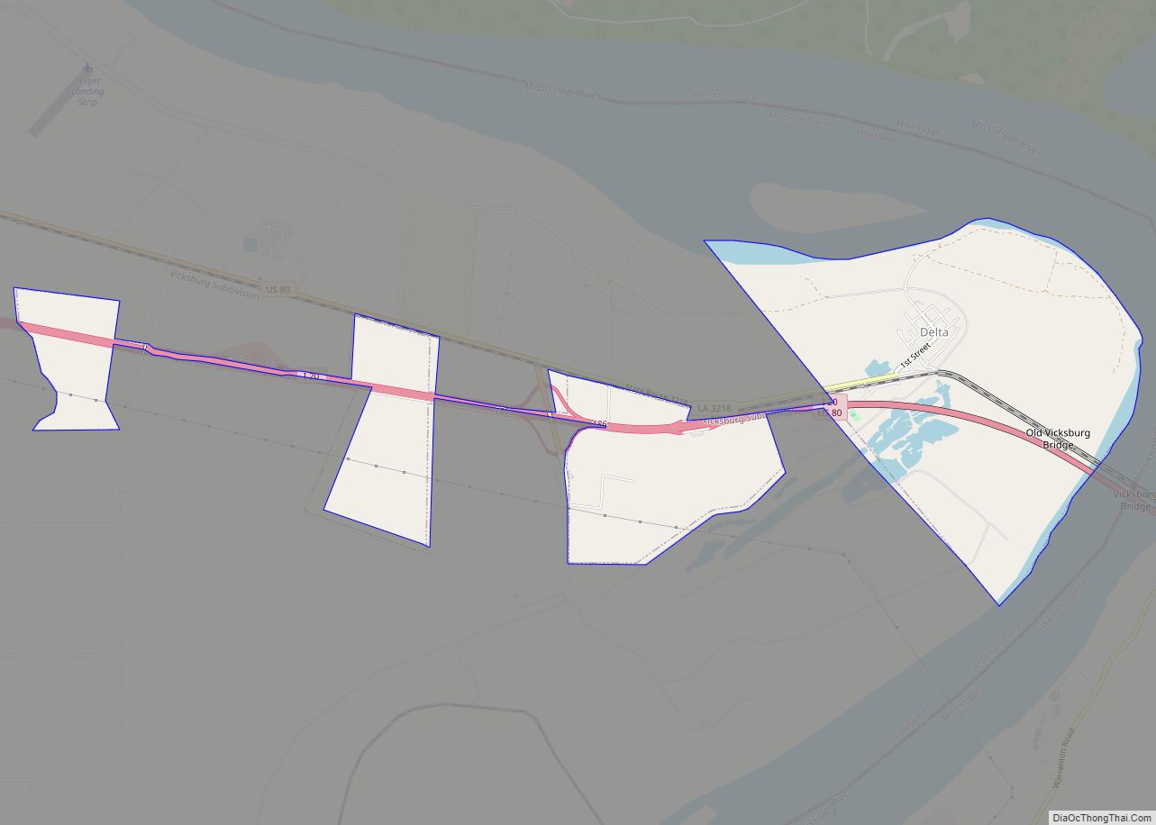 Map of Delta village, Louisiana