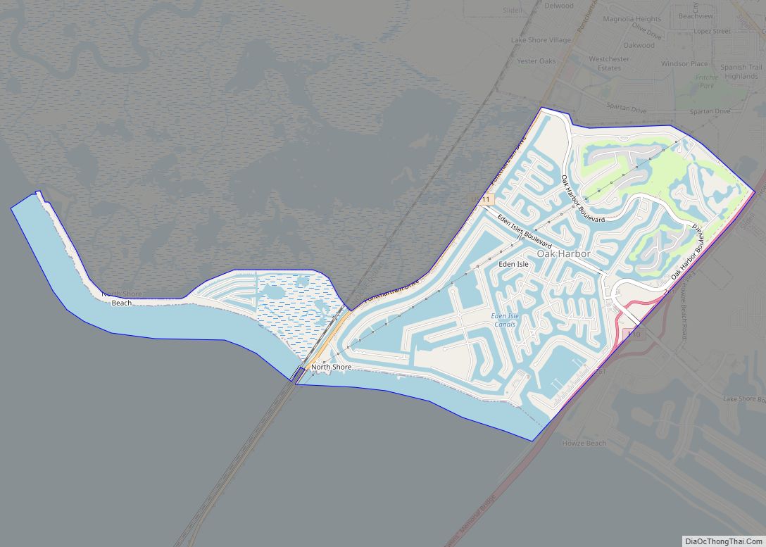 Map of Eden Isle CDP