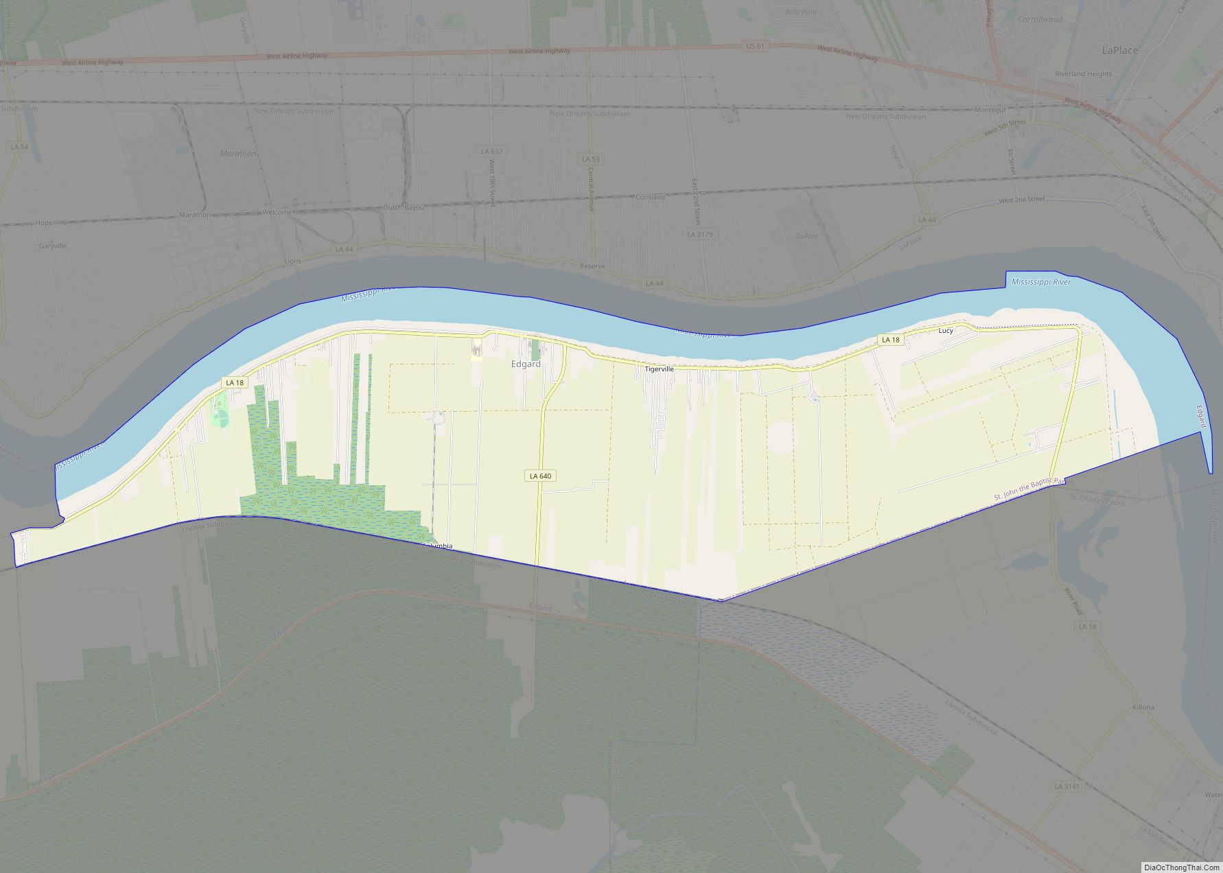 Map of Edgard CDP