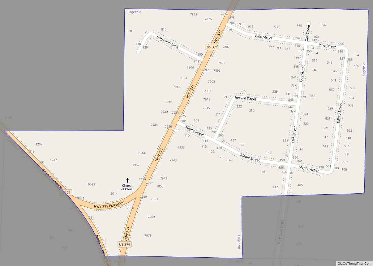 Map of Edgefield village