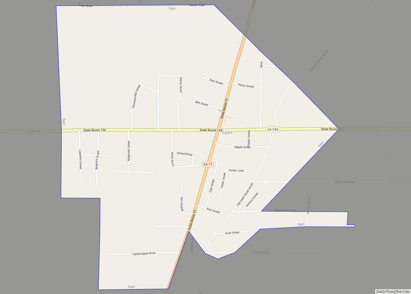 Map of Epps village