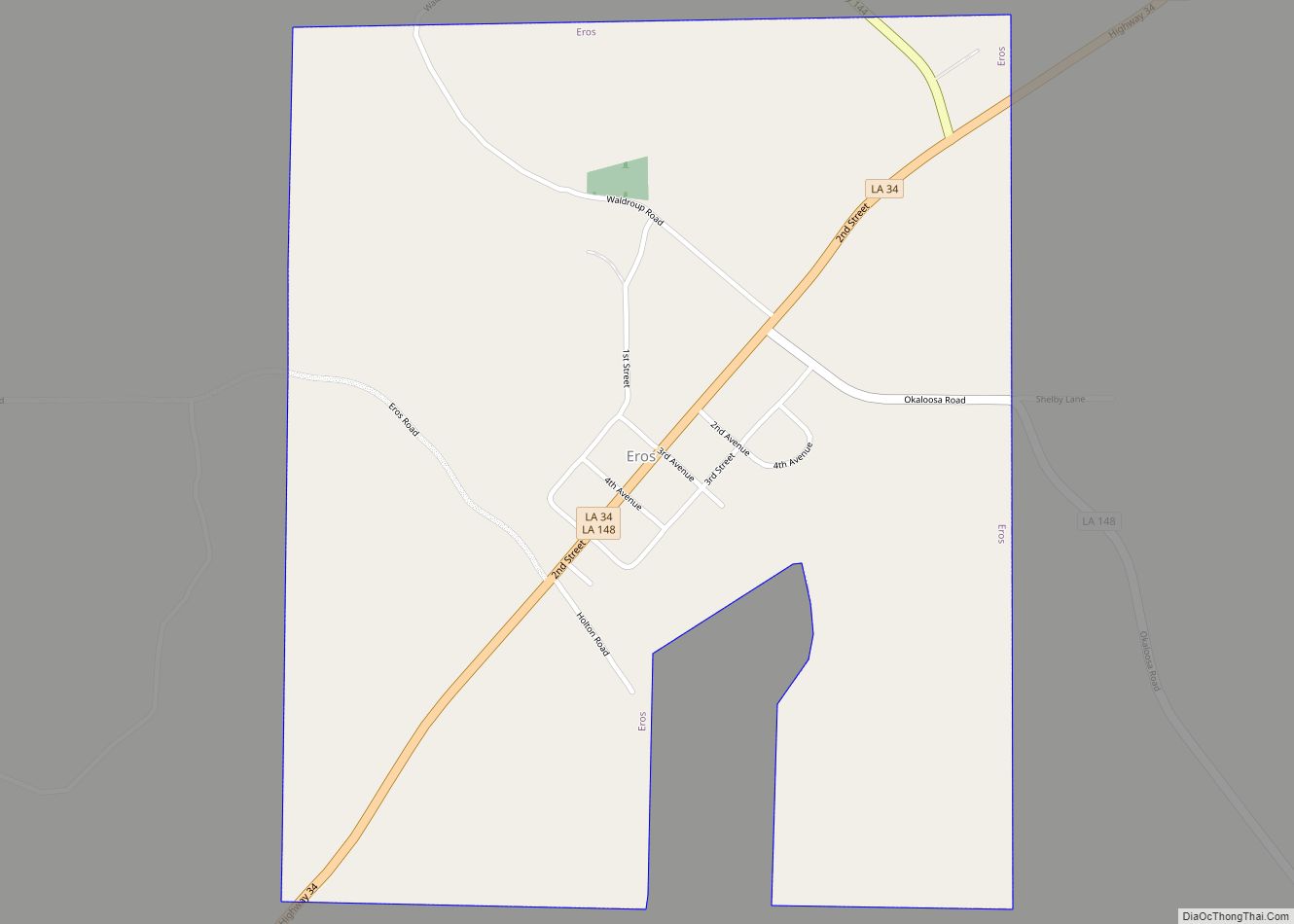 Map of Eros town