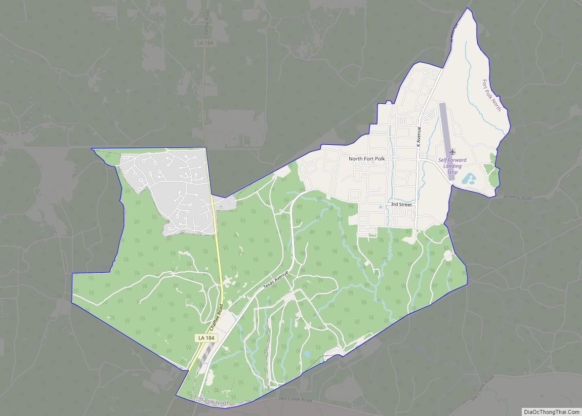 Map of Fort Polk North CDP