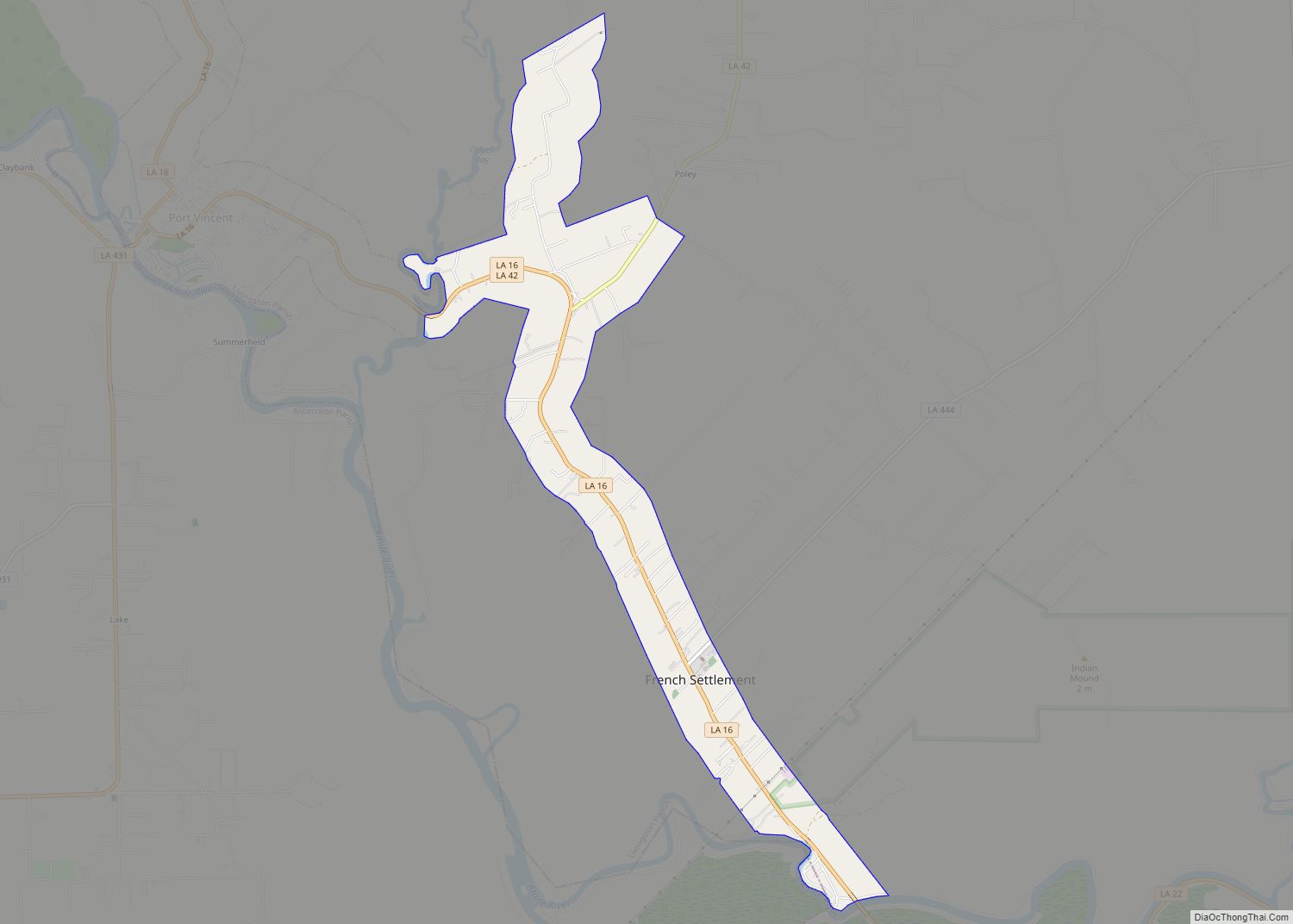 Map of French Settlement village