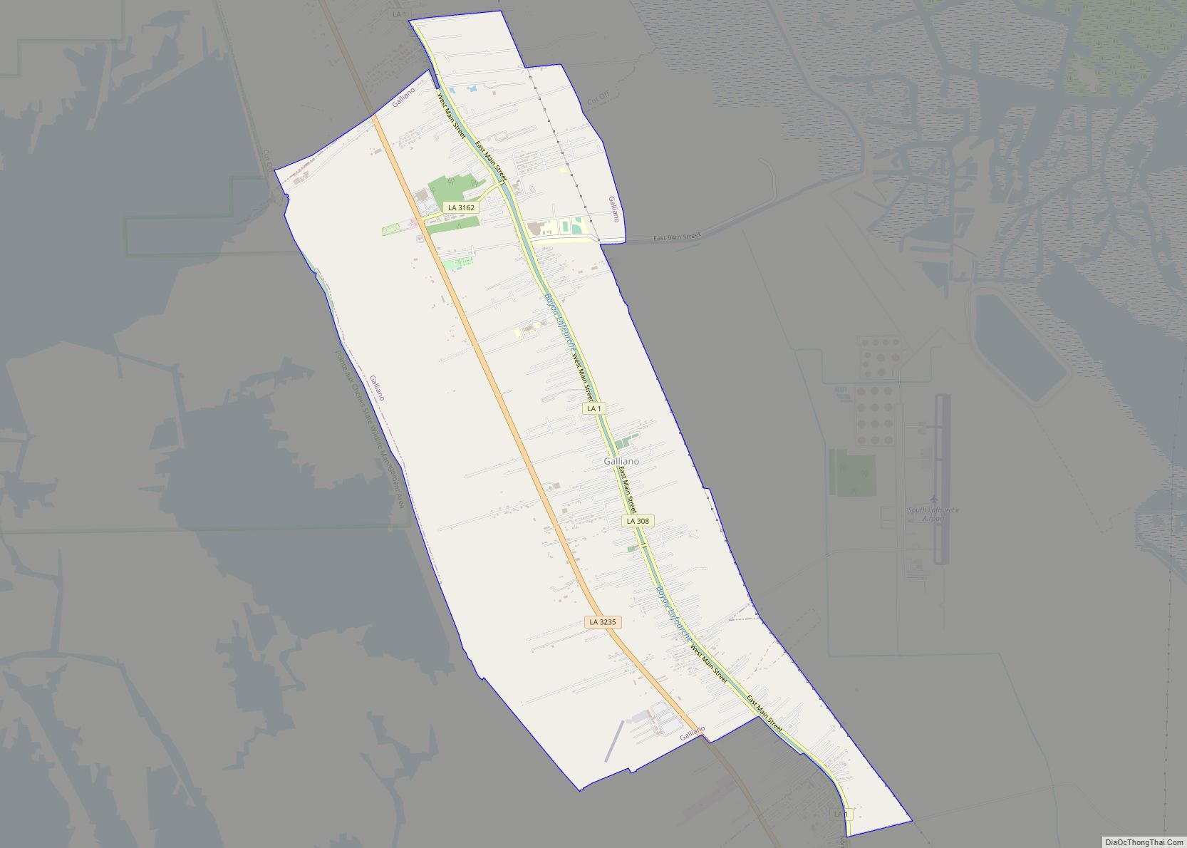 Map of Galliano CDP