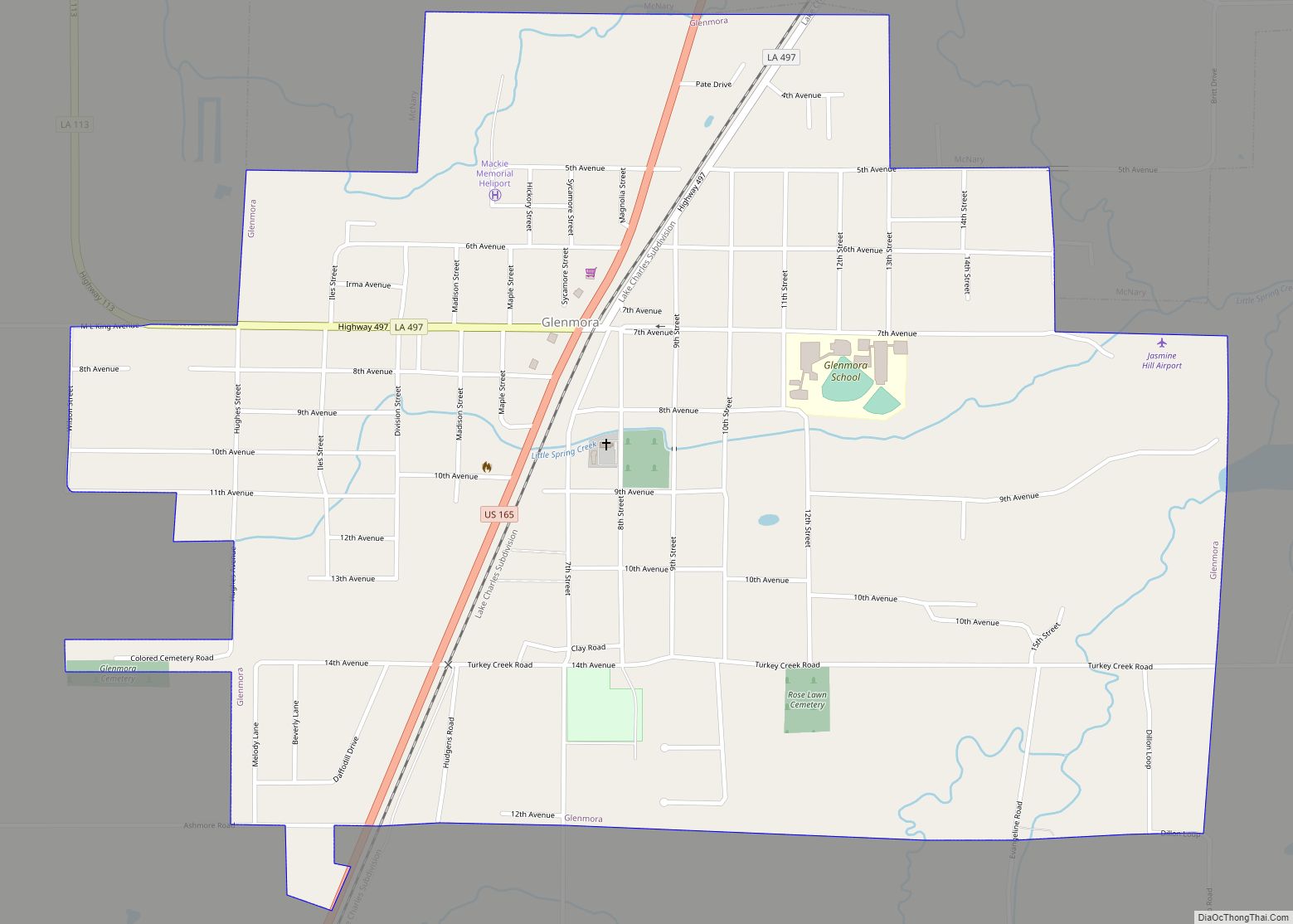 Map of Glenmora town