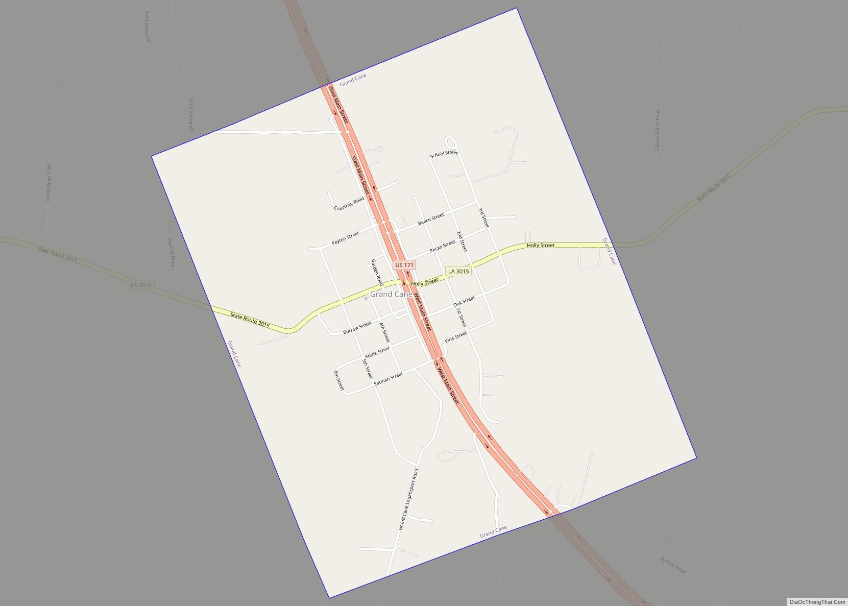 Map of Grand Cane village