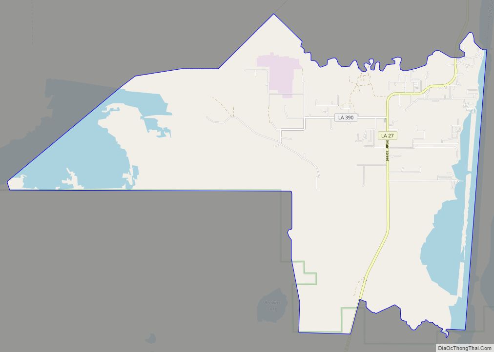 Map of Hackberry CDP, Louisiana