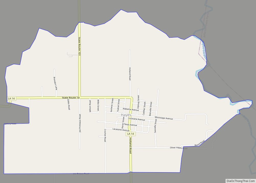 Map of Hayes CDP