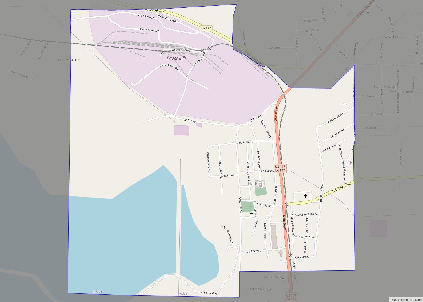 Map of Hodge village