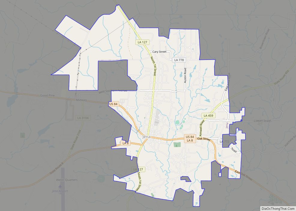 Map of Jena town