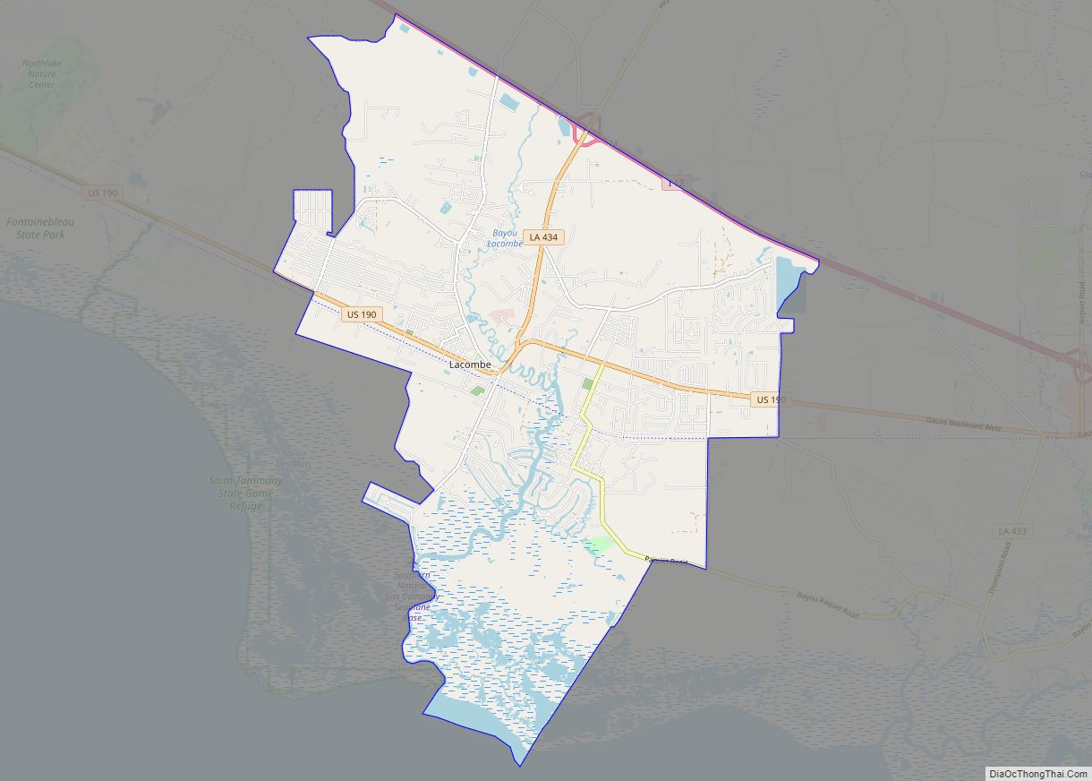 Map of Lacombe CDP